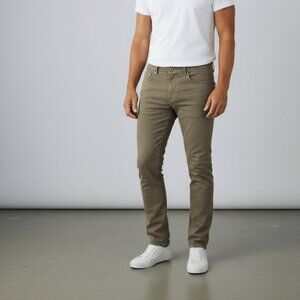 ✨ PAIGE Normandie Khaki Chino Pants Men's Sz 33x29 Made in USA 🇺🇸